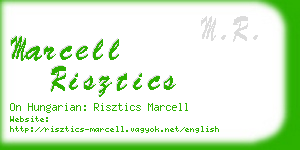 marcell risztics business card